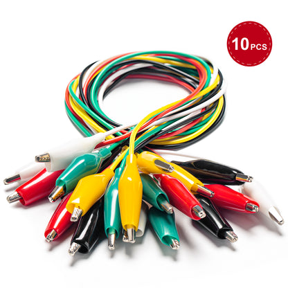 KAIWEETS KET02 DIY Electrical Alligator Clips with Wires Test Leads Sets