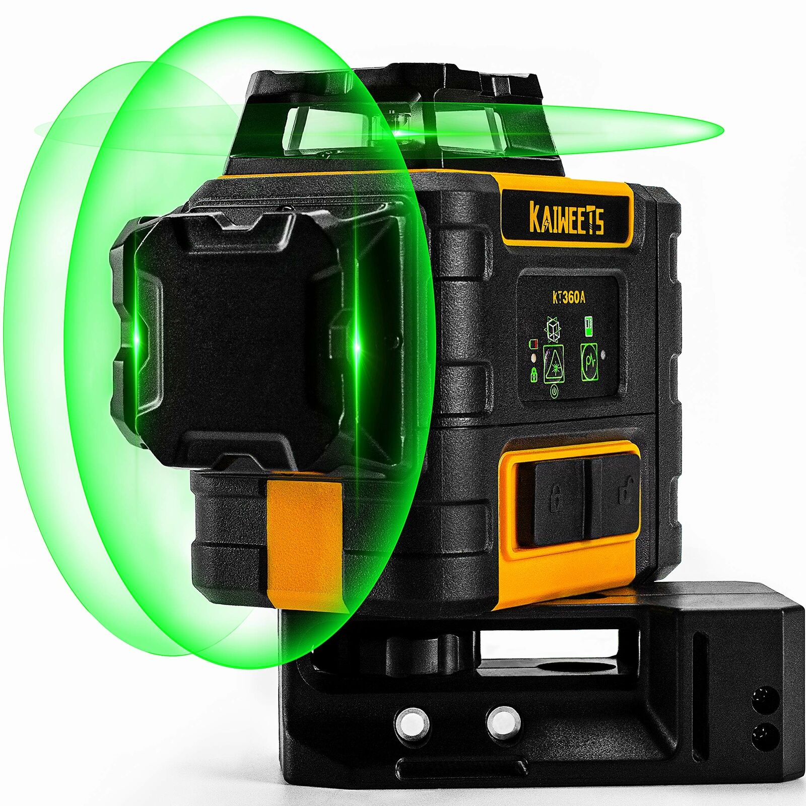 KAIWEETS KT360A Green Laser Level 3 X 360° Rotary Self Leveling with 1 Rechargeable Battery