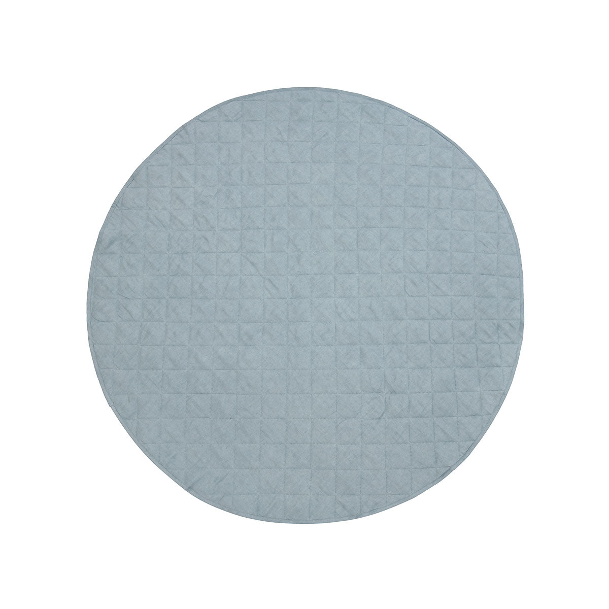 Little Gem Round Linen Cotton Baby Play Mat Capri 130cm Diameter