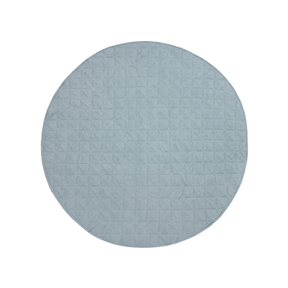 Little Gem Round Linen Cotton Baby Play Mat Capri 130cm Diameter