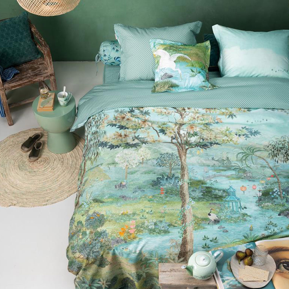 PIP Studio Pip Paradise Green Quilt Cover Set Queen