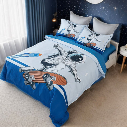 Astronaut Kids Quilt Cover Set - Double Size