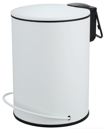 3L Soft Close Pedal Bin White