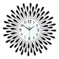 Large Modern 3D Crystal Wall Clock Luxury Art Metal Round Home Decor