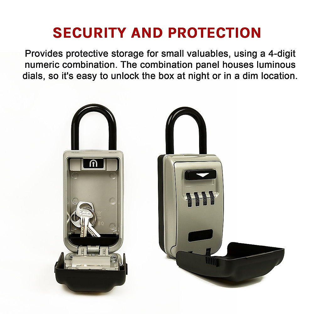 Security 4 Digit Combination Cable Lock Box With Luminous Dials