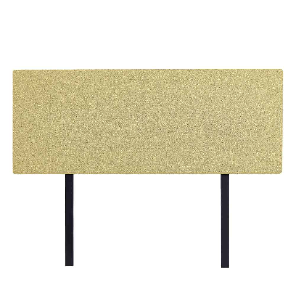 Linen Fabric Queen Bed Deluxe Headboard Bedhead - Sulfur Yellow