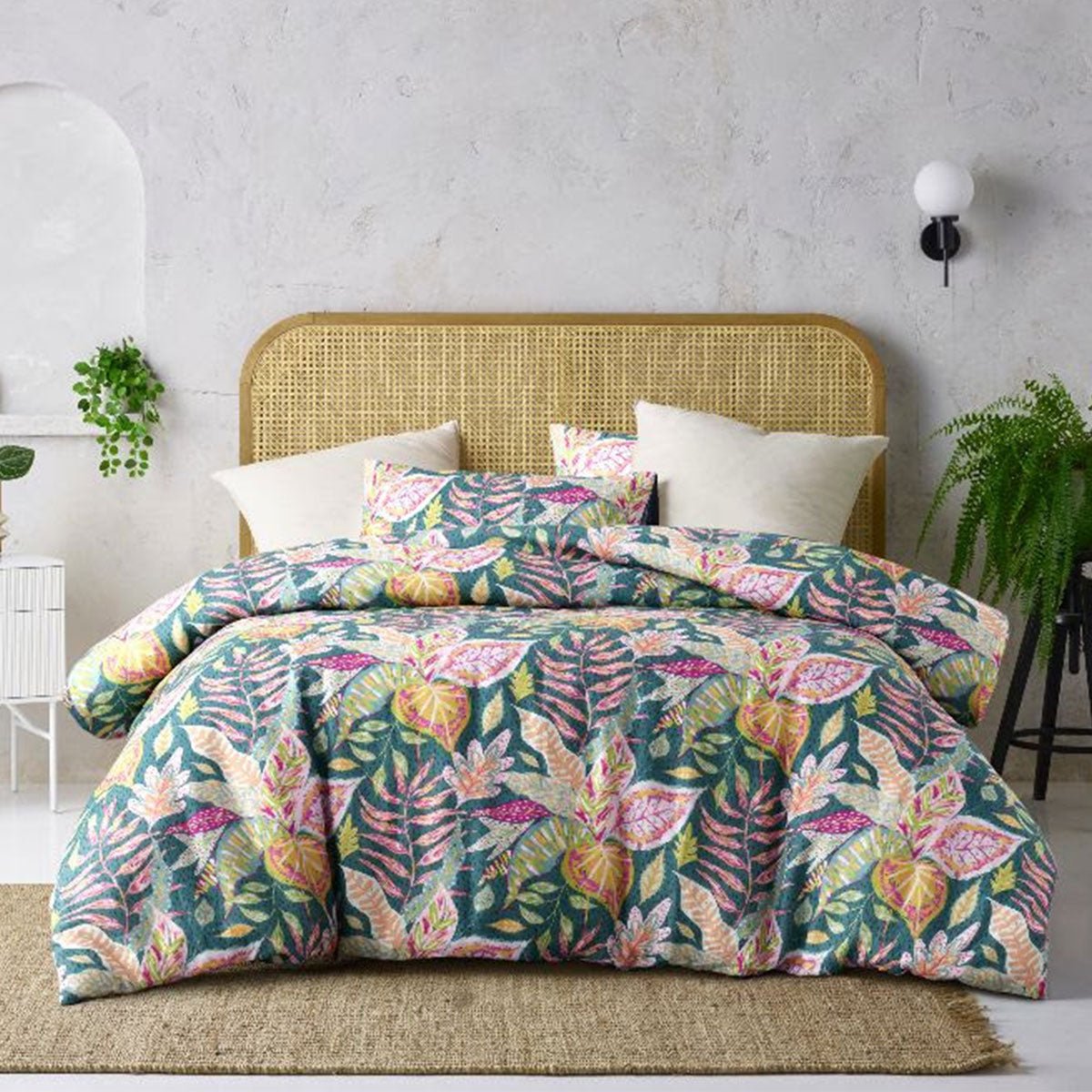 Accessorize Betty Carmila Printed Linen Cotton Quilt Cover Set King