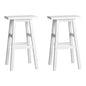 Artiss Bar Stools Kitchen Counter Stools Wooden Chairs White x2