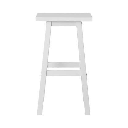 Artiss Bar Stools Kitchen Counter Stools Wooden Chairs White x2