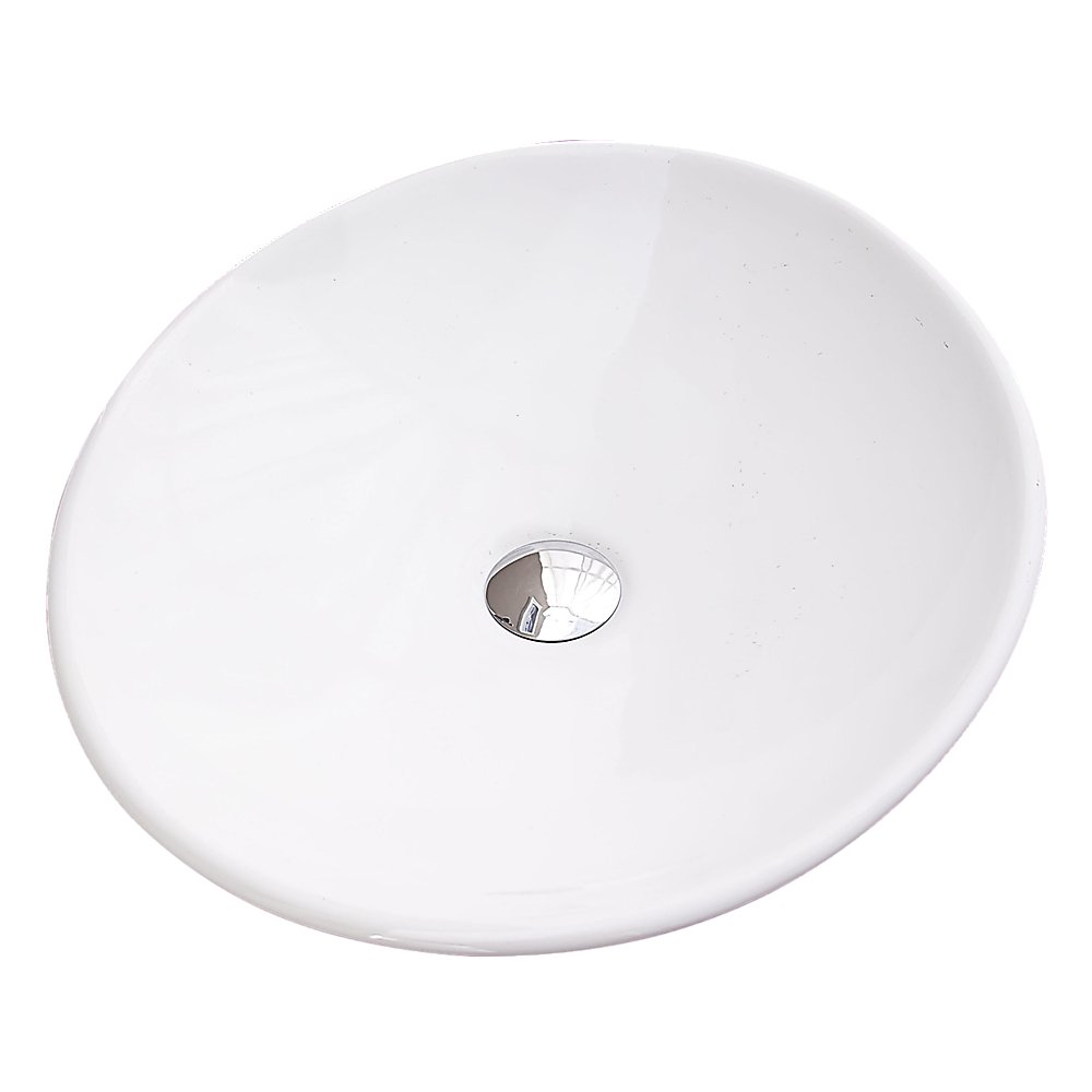 Bathroom Ceramic Oval Above Countertop Basin for Vanity