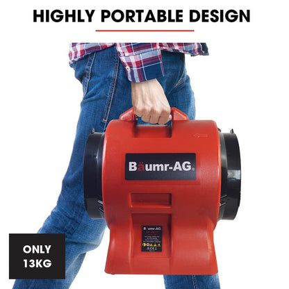 Baumr-AG 300mm (12 inch) Portable Air Blower Mover Axial Ventilation Extraction Fan