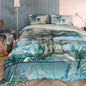 Bedding House Canopy Blue Green Cotton Sateen Quilt Cover Set Queen