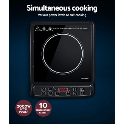 Devanti Induction Cooktop 30cm Portable Cooker