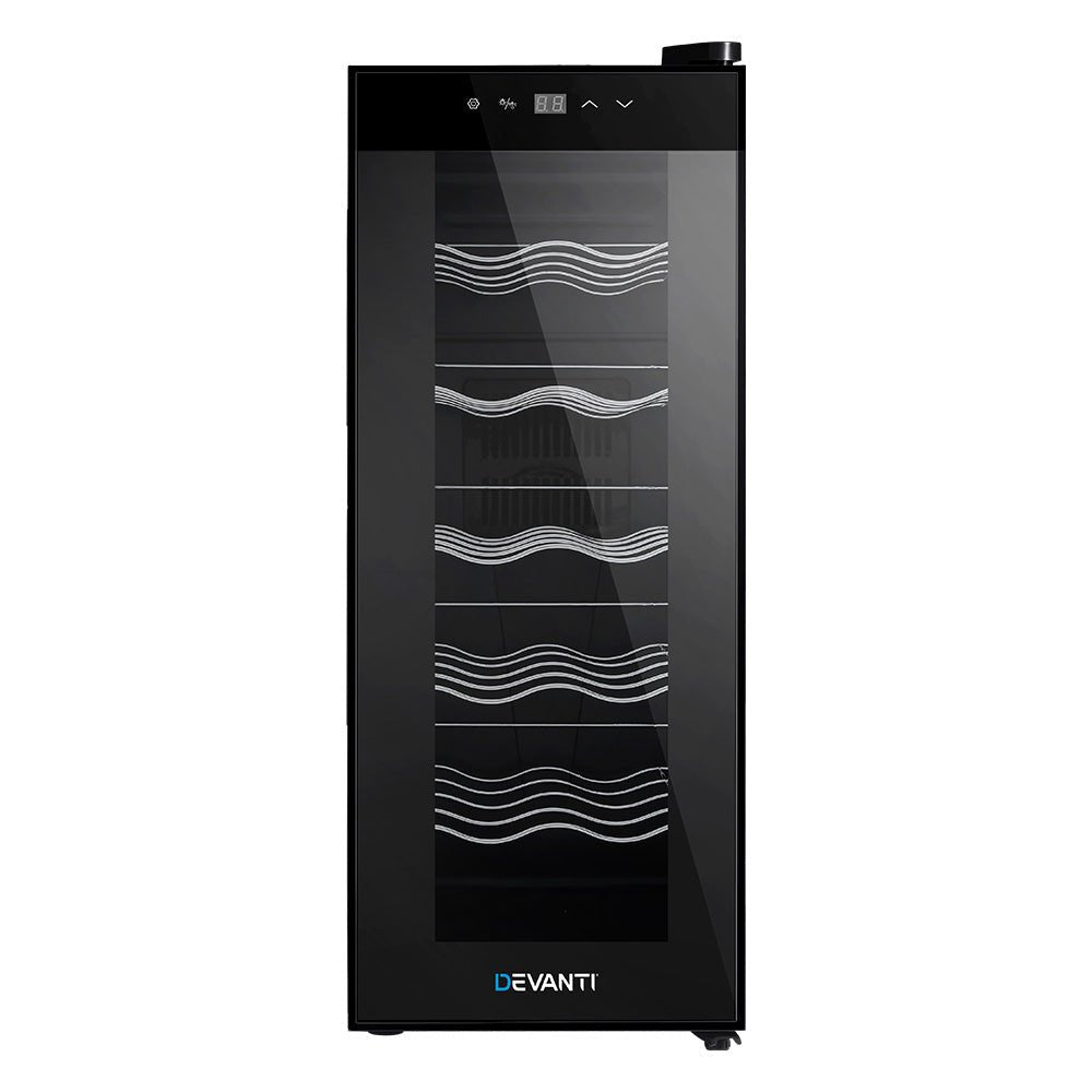 Devanti Wine Cooler Fridge 12 Bottles