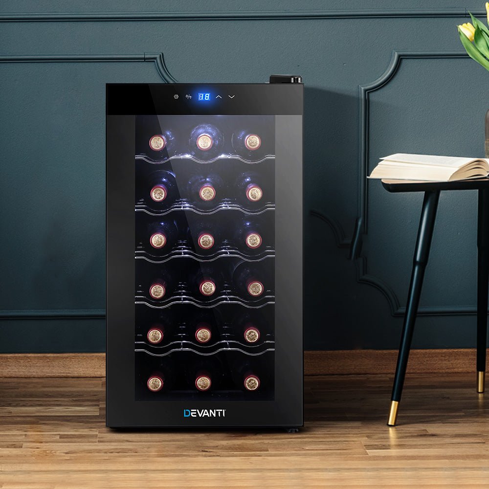 Devanti Wine Cooler Fridge 18 Bottles