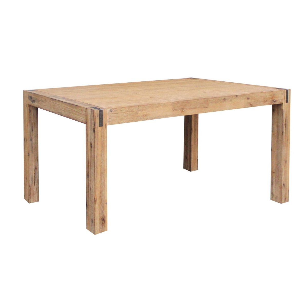 Dining Table 210cm Large Size with Solid Acacia Wooden Base in Oak Colour