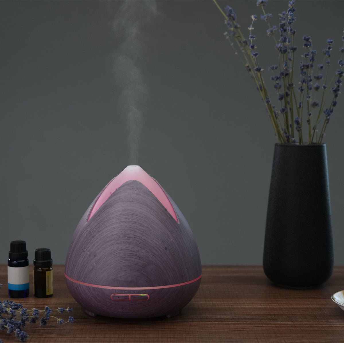 Essential Oils Ultrasonic Aromatherapy Diffuser Air Humidifier Purify 400ML - Violet