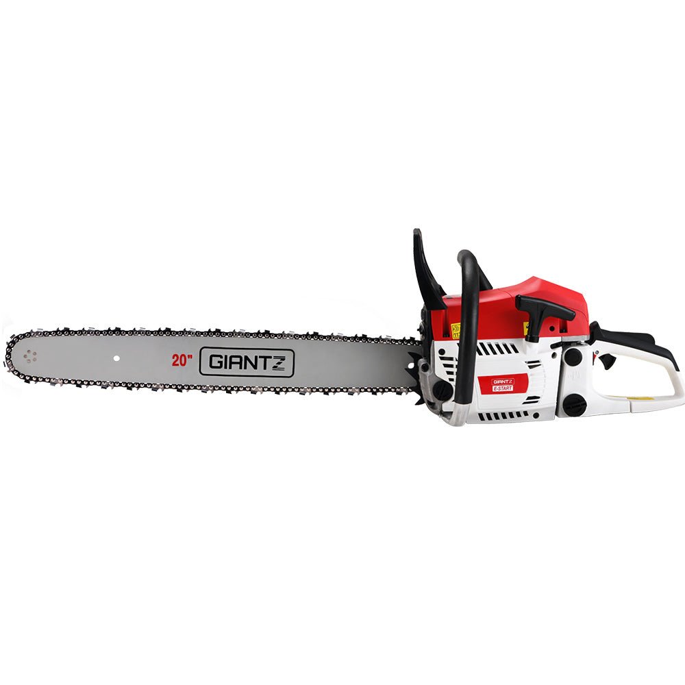 Giantz Chainsaw Petrol 62CC 20" Bar Commercial Chain Saw E-Start Pruning 4.5HP