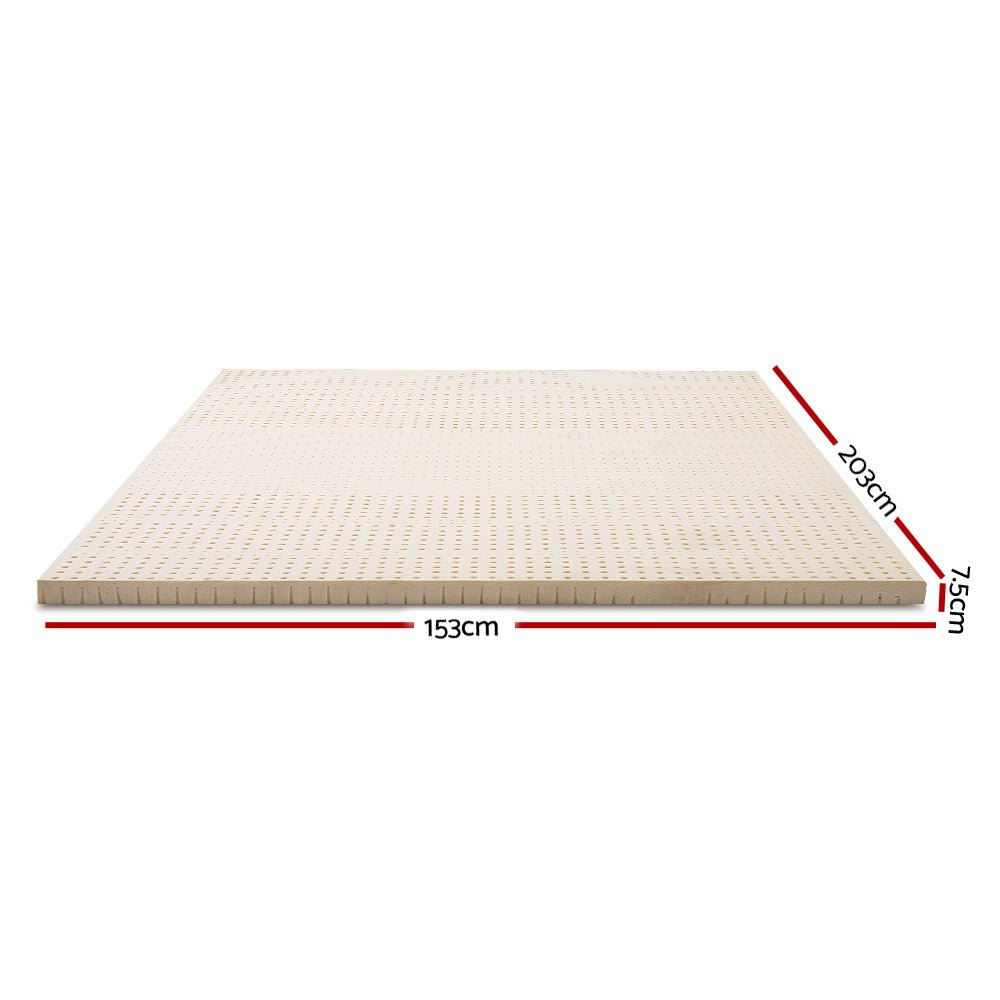 Giselle Bedding Latex Mattress Topper 7.5cm Queen